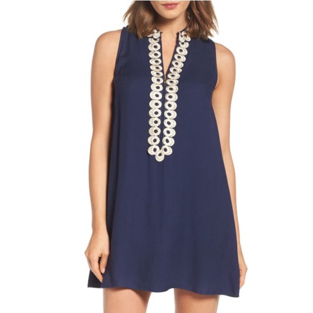 NWT Lilly Pulitzer Navy Jane Shift Dress - Size 4!